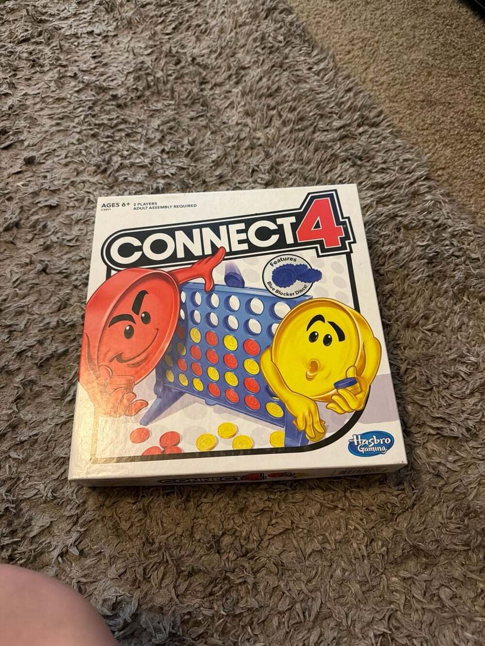 Hasbro Gaming‎ Connect 4 Classic Grid Board Game Blue Blocker Discs Family